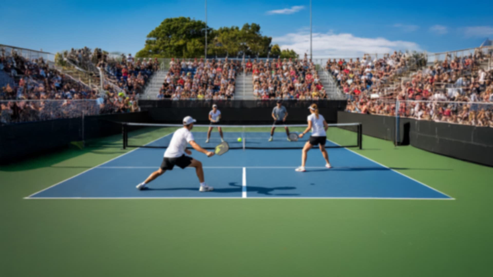 Pickleball players in action at Hong Kong Pickleball League